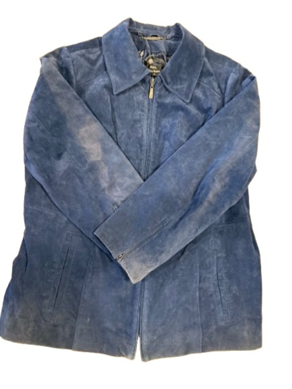 Dennis by Dennis Basso Navy Suede Leather Jacket 1X